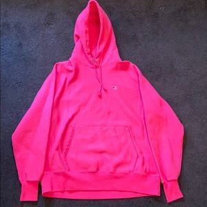 Champion Reverse Weave Pink Pigment Dyed Hoodie